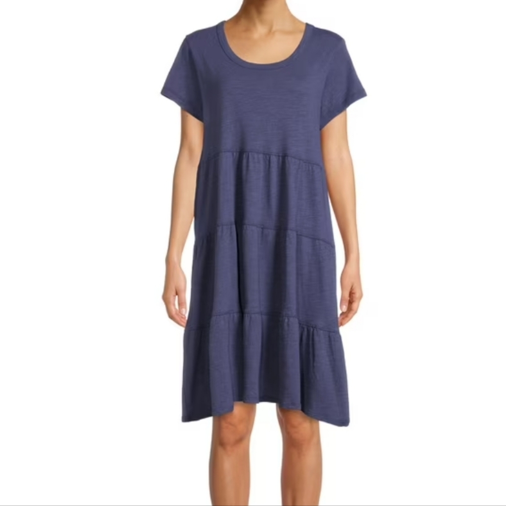 Blue 💙 Time and Tru Mini Sundress Short Sleeve Crew Neck XL